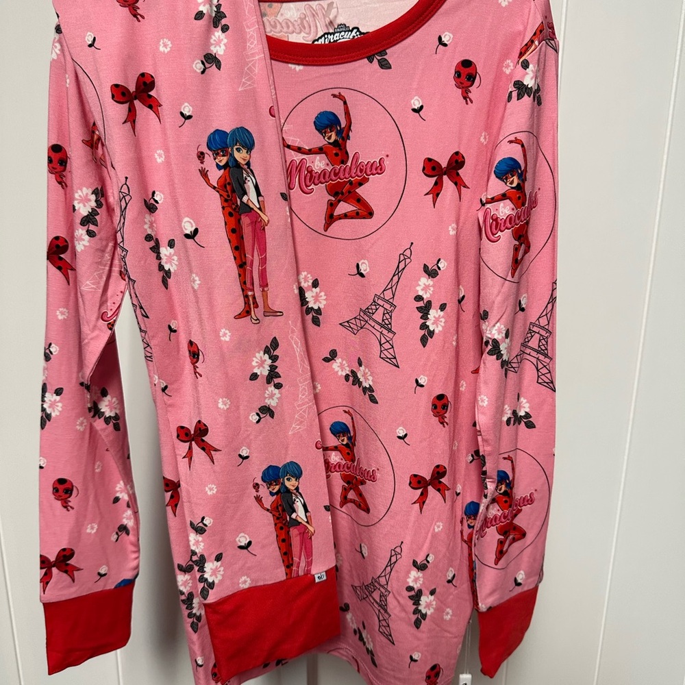 Birdie bean miraculous pajama size 7/8 Y bamboo